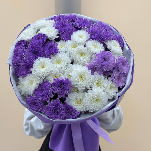 Букет из хризантем💜