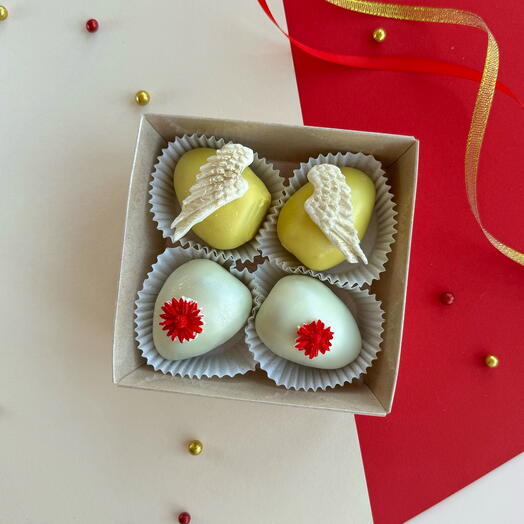 💛Шоколадные пасхальные яйца с пирожным «картошка» внутри, в русском стиле, на пасху, на праздник, в подарок, маме, подруге