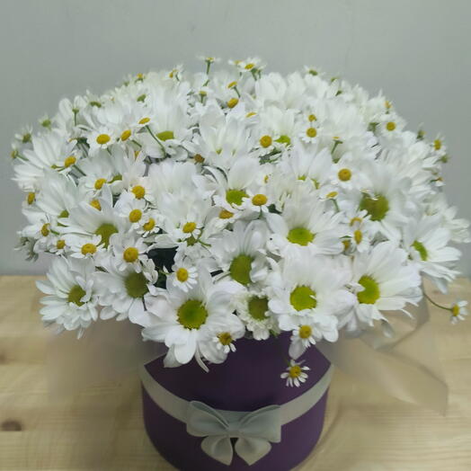 Шляпная коробка с ромашками