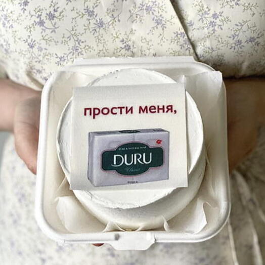 Бенто торт с надписью прости меня duru