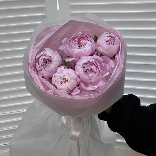 Монобукет из нежных пионов 💗