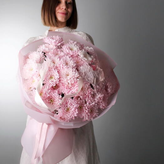 Моно букет из 11 кустовых хризантем 🌸