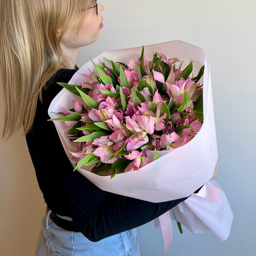 Розовая альстромерия букет 🌸💓, арт 03 Flower Perfect