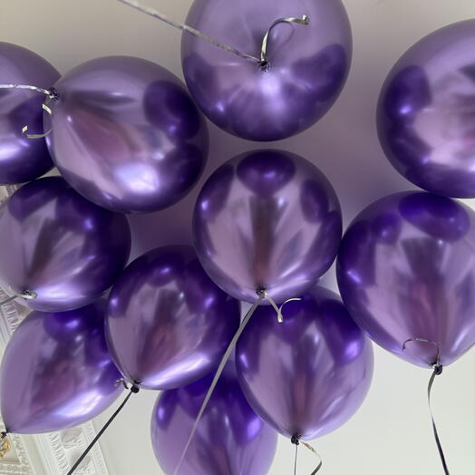 💜 Фиолетовые хромированные шары под потолок