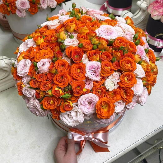 Микс из кустовых роз - 51 шт