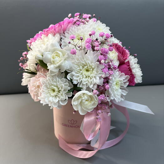 Бусинка 💎 композиция в шляпной коробке 🌸🌿