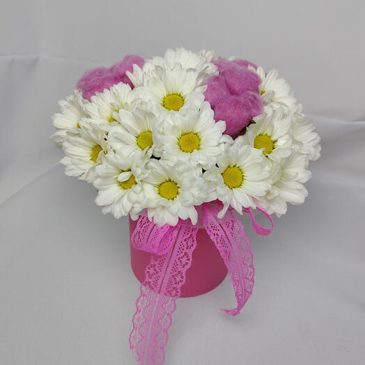🌸Композиция комплимент из ромашек
