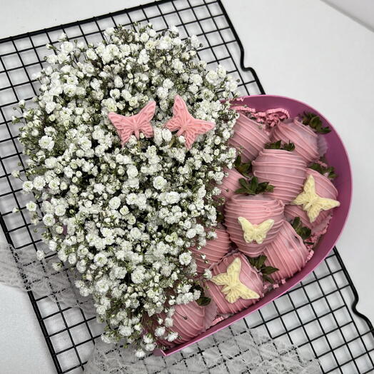 Набор клубничек «Цветочное сердце»🌸🍓