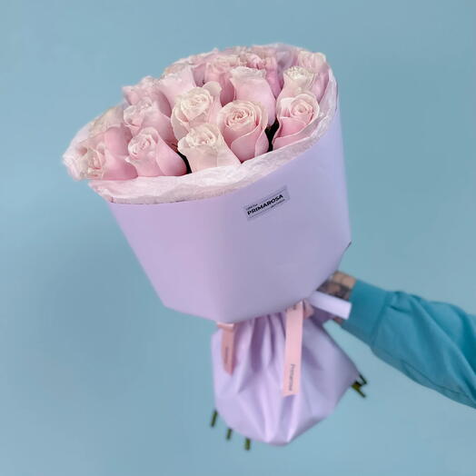Букет из 25 роз Pink Mondial «Розовая дымка» 🌸 38669