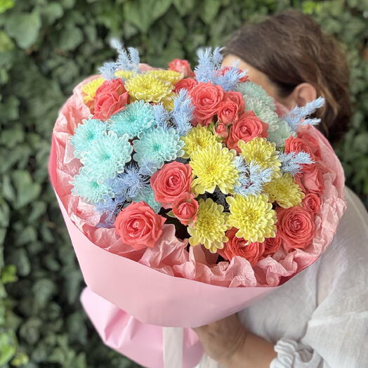 Дофаминовый букет на день рождения любимой, маме, подруге💝