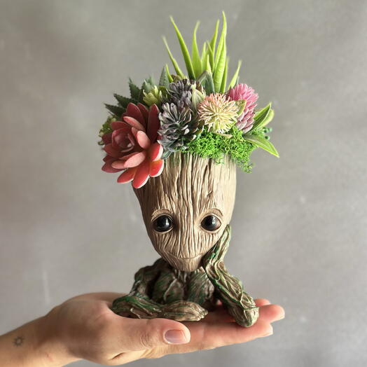 Фигурка долговечная  декоративная искусственные цветы суккуленты