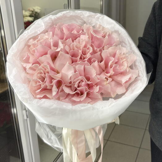 Букет роза ажурная розовая