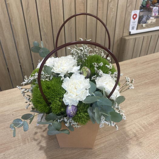 Цветочная Композиция с Диантусами и Эвкалиптом🍀