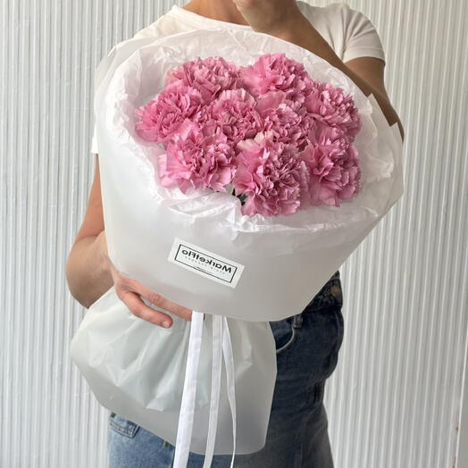 БУКЕТ ИЗ 9 РОЗОВЫХ ДИАНТУСОВ
