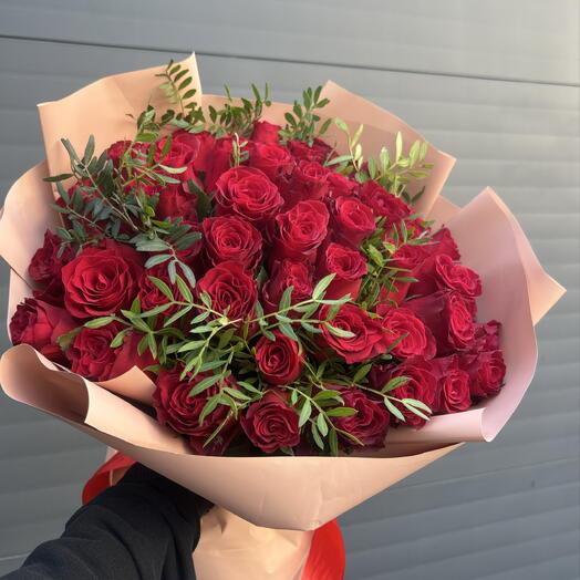 Букет красный роз 51 🌹️