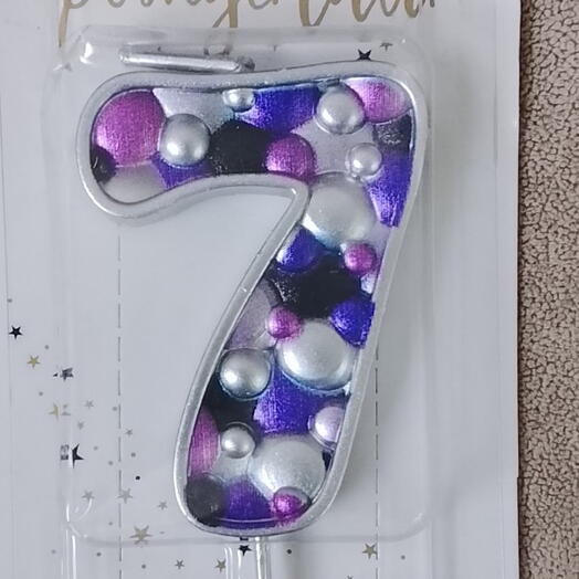 Свеча для торта цифра " 7 "