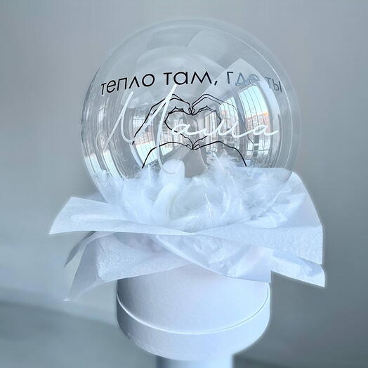 Бокс с кристальным шаром "Тепло там где мама" АП25-0255