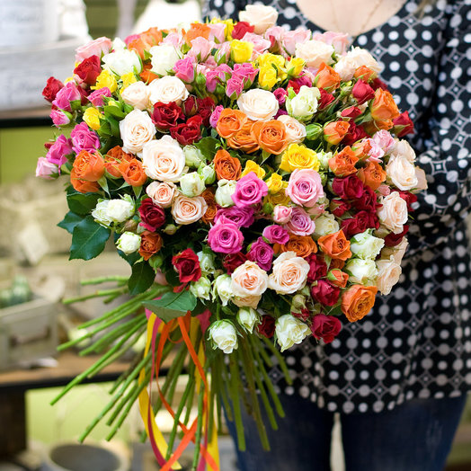 Ramo de rosas rosas Arbustivas