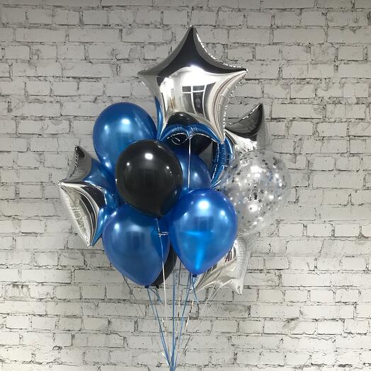 Black, blue and stars