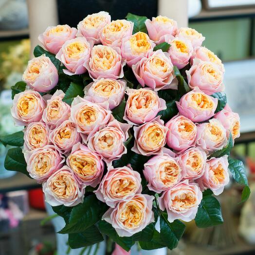 Bouquet of peony-shaped Vuvuzella roses