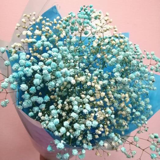 Bouquet of blue and white 6ipsophila