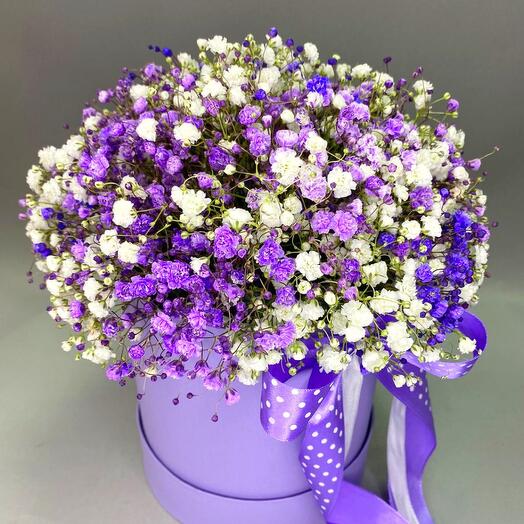 Composition of gypsophila "Lavender"