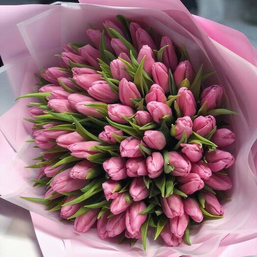 Тюльпаны розовые