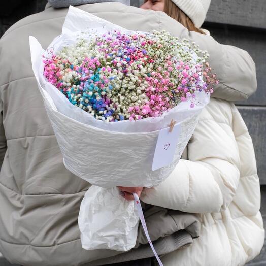 Букет гипсофил радужных
