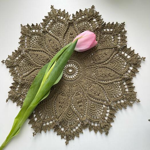 Серветка рельєфна Лінетт в оливковому кольорі