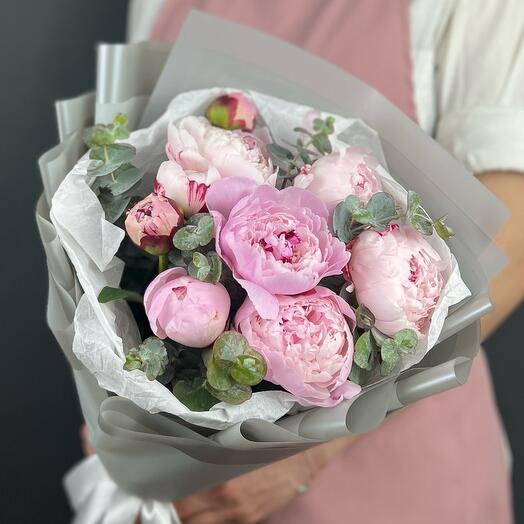 Ramo de Peonías rosa Sarah Bernard (paquete de 9)