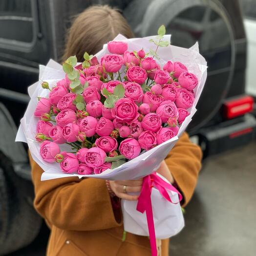 Монобукет из пионовидной розы