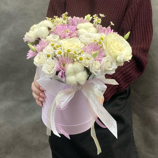 Cute flowers in a box