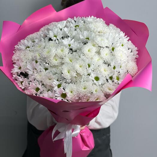 Букет из 35 кустовых хризантем
