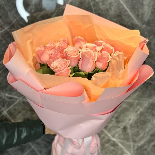 Букет из 15 роз 50 см