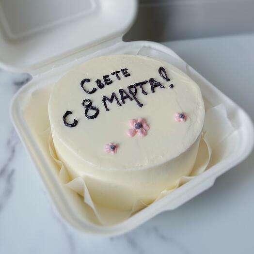 Бенто торт с 8 марта цветы