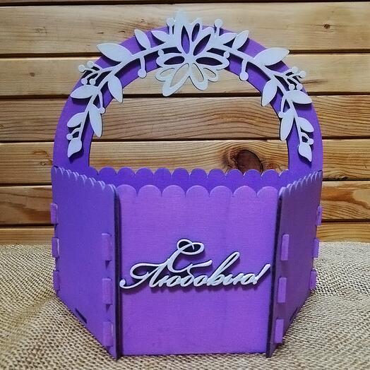 Кашпо для цветов фиолетовое