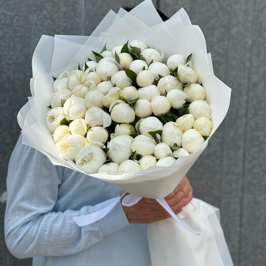 White peonies