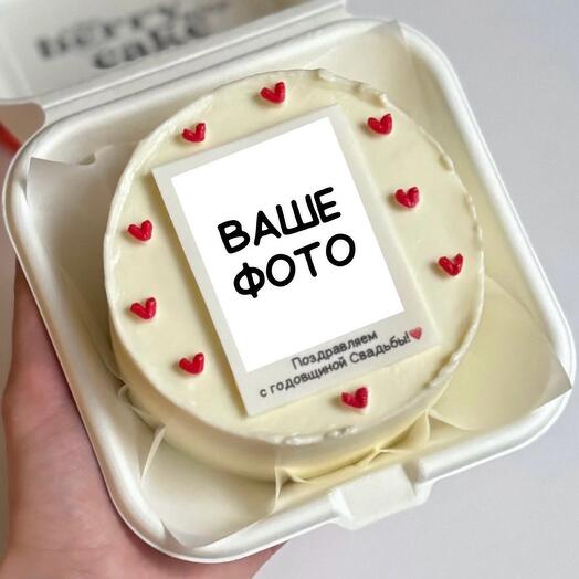 Бенто торт с вашим фото полароид