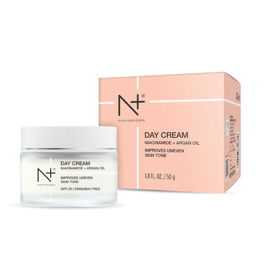 N+ Day Cream, With Niacinamide and Argan Oil, Improves Uneven Skin Tone With SPF 20, 50G