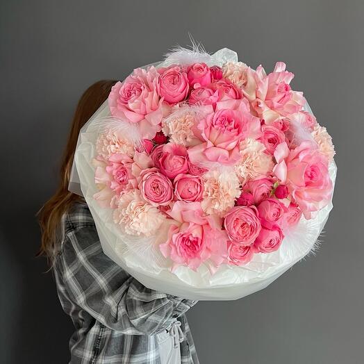 Rosa de peonía, rosa francesa, Dianthus