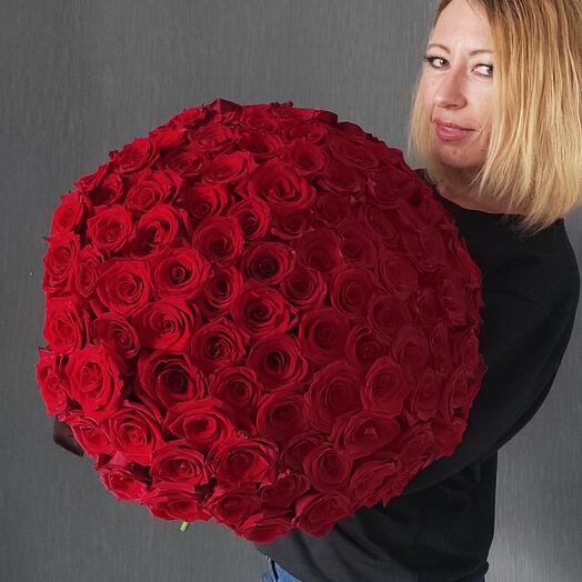101 красная роза
