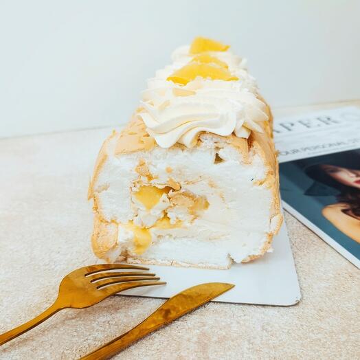 Меренговый рулет ЛИМОННЫЙ без сахара