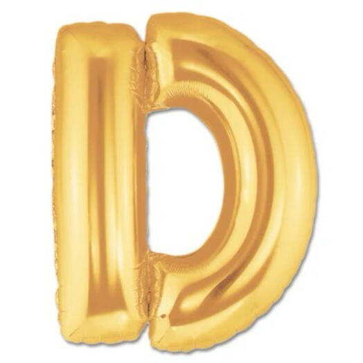 Letter D Golden Foil Balloon -5329