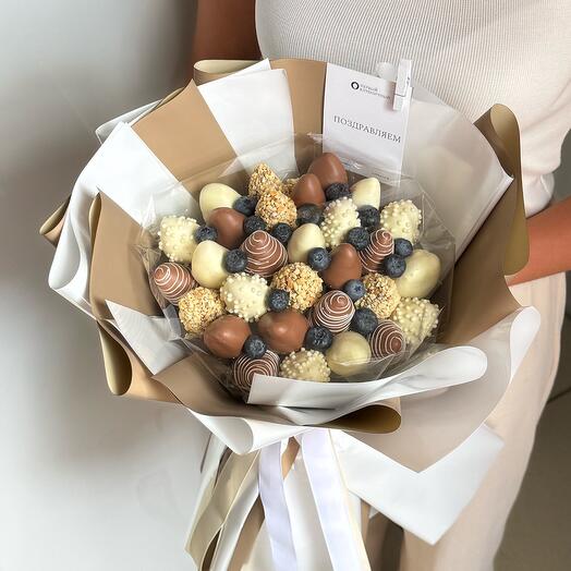 Букет из клубники в шоколаде Callebaut