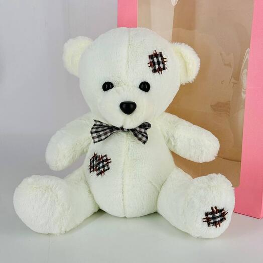 Soft toy white bear 27 cm