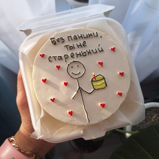 Bento cake "Don't panic"