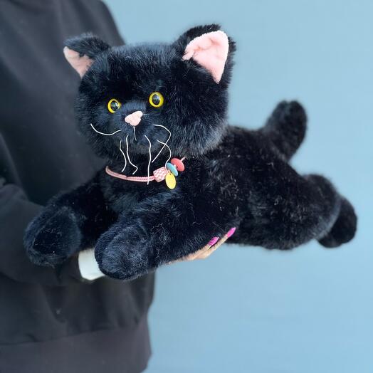 Мягкая игрушка Черная кошечка️