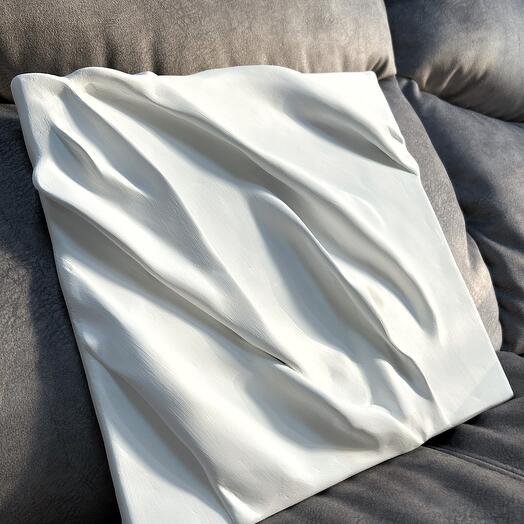 Объемная 3д картина из ткани и гипса, 30*30
