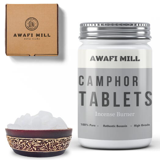 AWAFI MILL Camphor Tablets | Aromatic Camphoratum - Bottle of 100 Gram