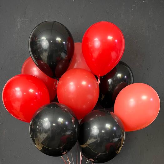 Cascada de 10 globos de helio "zafiro azul"